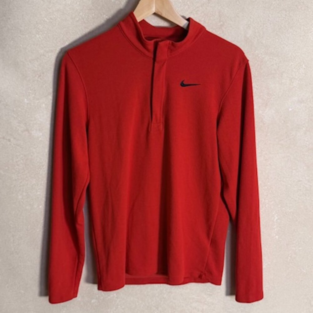 Nike Men's Red Quarter Zip, Size S